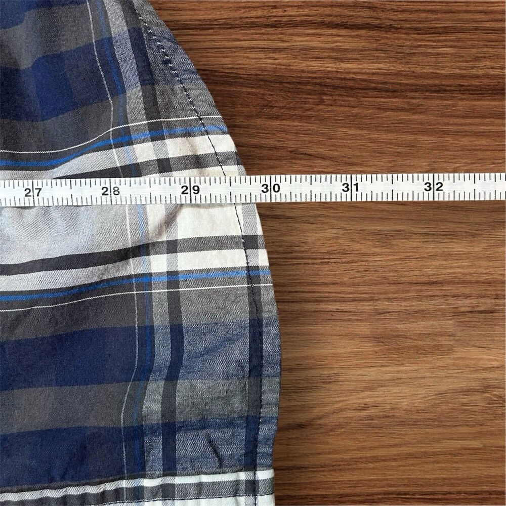 U.S. Polo Assn. Mens Classic Navy‎ Plaid Long Sleeve Button-Down Shirt Men’s L - Picture 5 of 5